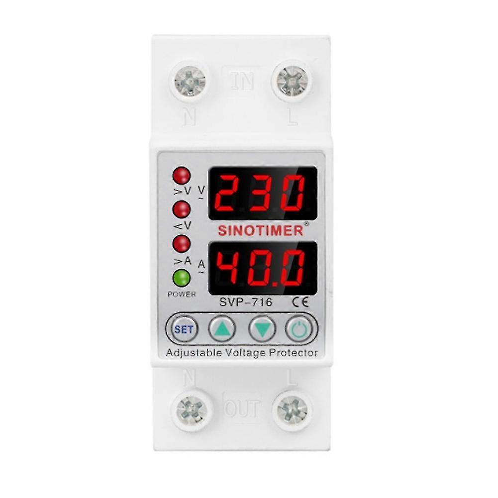 Sinotimer Svp-716 220 V Einstellbarer Selbstrückstellender Spannungsschutzmesser Strombegrenzungsschutz L