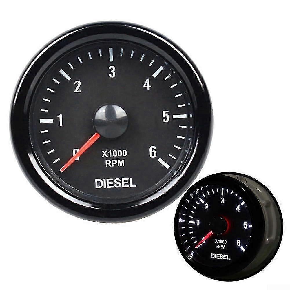 Dieselmotor 52 Mm Drehzahlmesser 06000 U/min Armaturenbrett-display Stromzähler Zur Geräteüberwachung Nahtlose Integration Ref: 1172