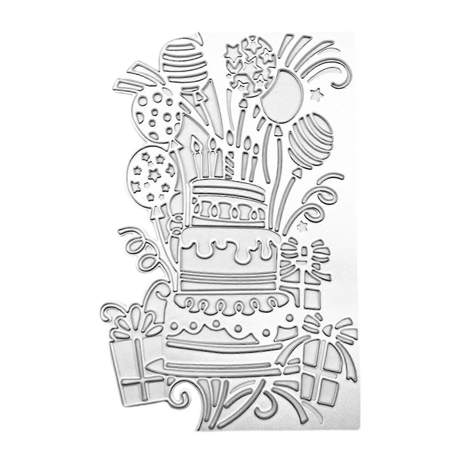 Kuchenkarten, Metall-stanzformen, Schablone, Scrapbooking, Diy-album, Stempel, Papierkarte