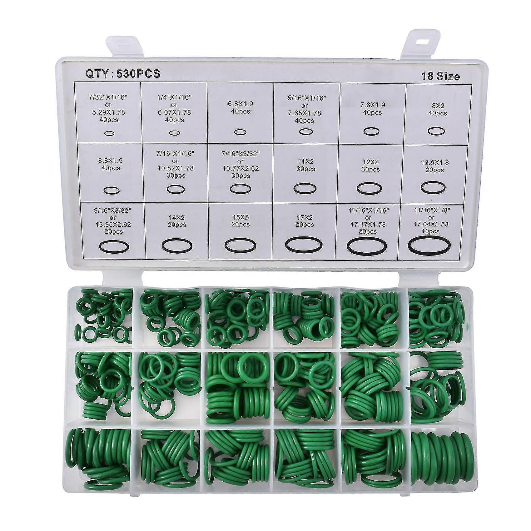 Box Mit 530 O-ringen Für Die Reparatur Von Kfz-klimaanlagen, R134a, Auto-o-ring