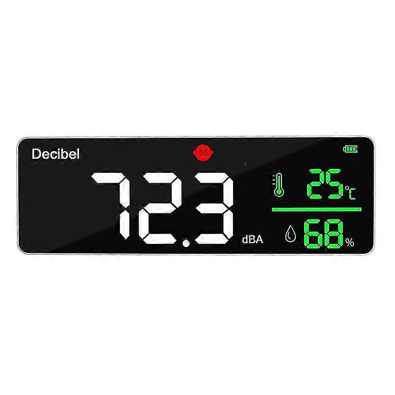 Dezibel-messgerät, Wandhängendes Schallpegelmessgerät, Luftfeuchtigkeitsmessgerät Mit Alarmsymbolen, Anzeige, Breite Anwendung