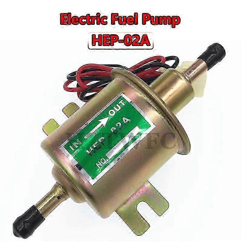Hep-02a 12 V Elektrische Kraftstoffpumpe Niederdruck Inline Universal Benzin Diesel Benzin Kraftstoffpumpe Für Auto Motorrad Vergaser Atv