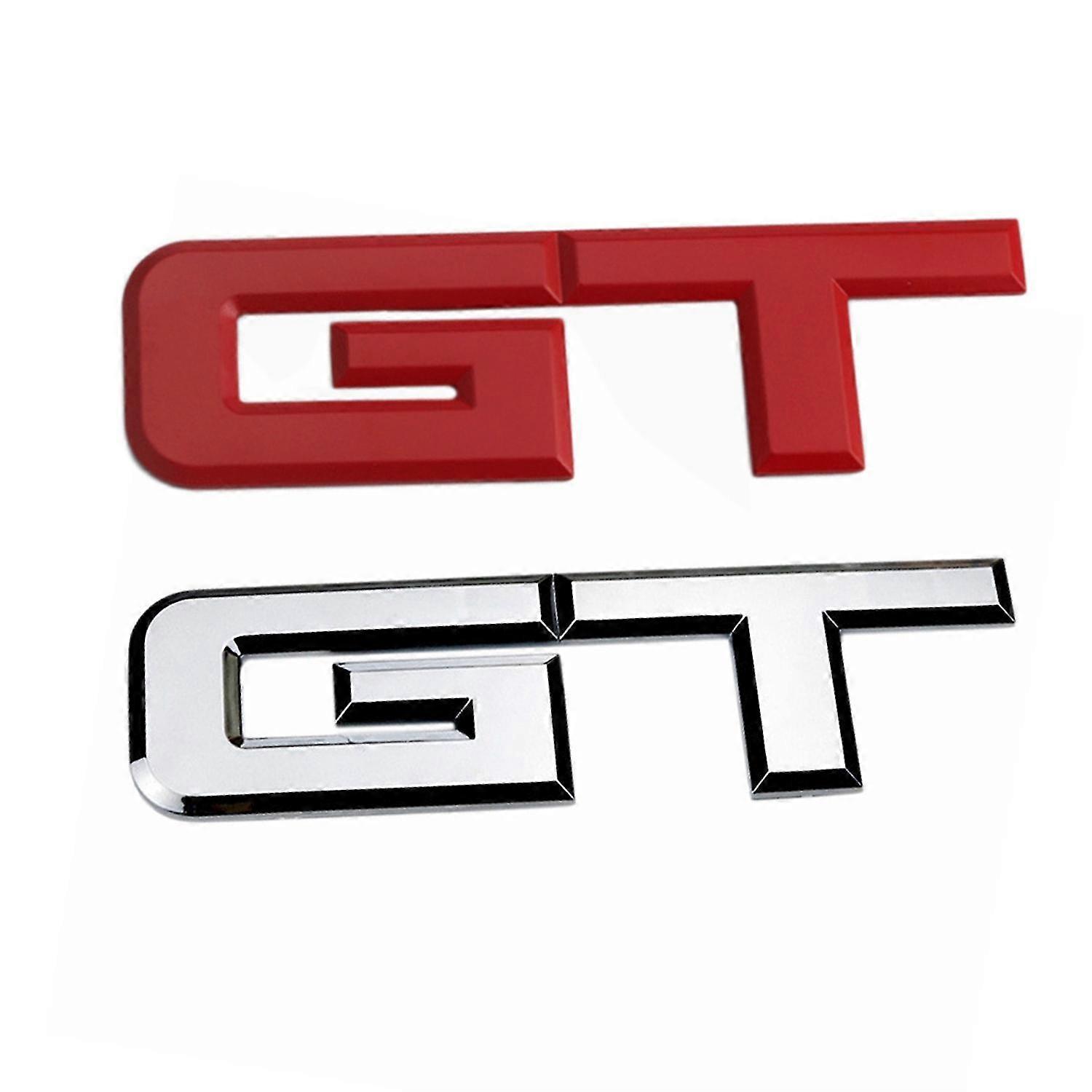 2 Stück 3d Gt Logo Autoaufkleber Mode Auto Dekoration Aufkleber Für Focus 1 2 3 7 Mondeo Auto Styling - Rot Und