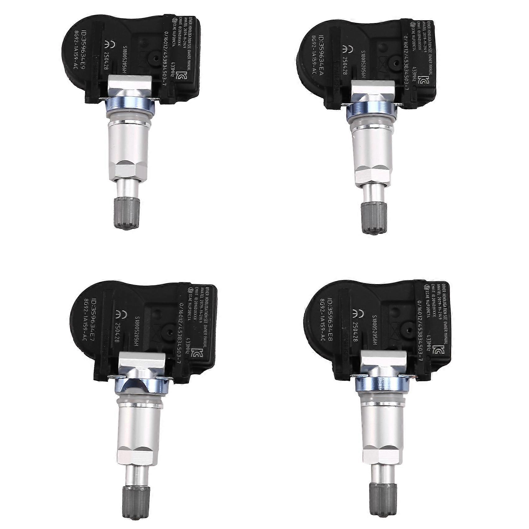4pcs Tpms Reifendruckkontrollsensor 433mhz Kompatibel Mit Ford S-max Mondeo 8g92-1a159-ac 8g92-1a159-ab 8g92-1a189-kb