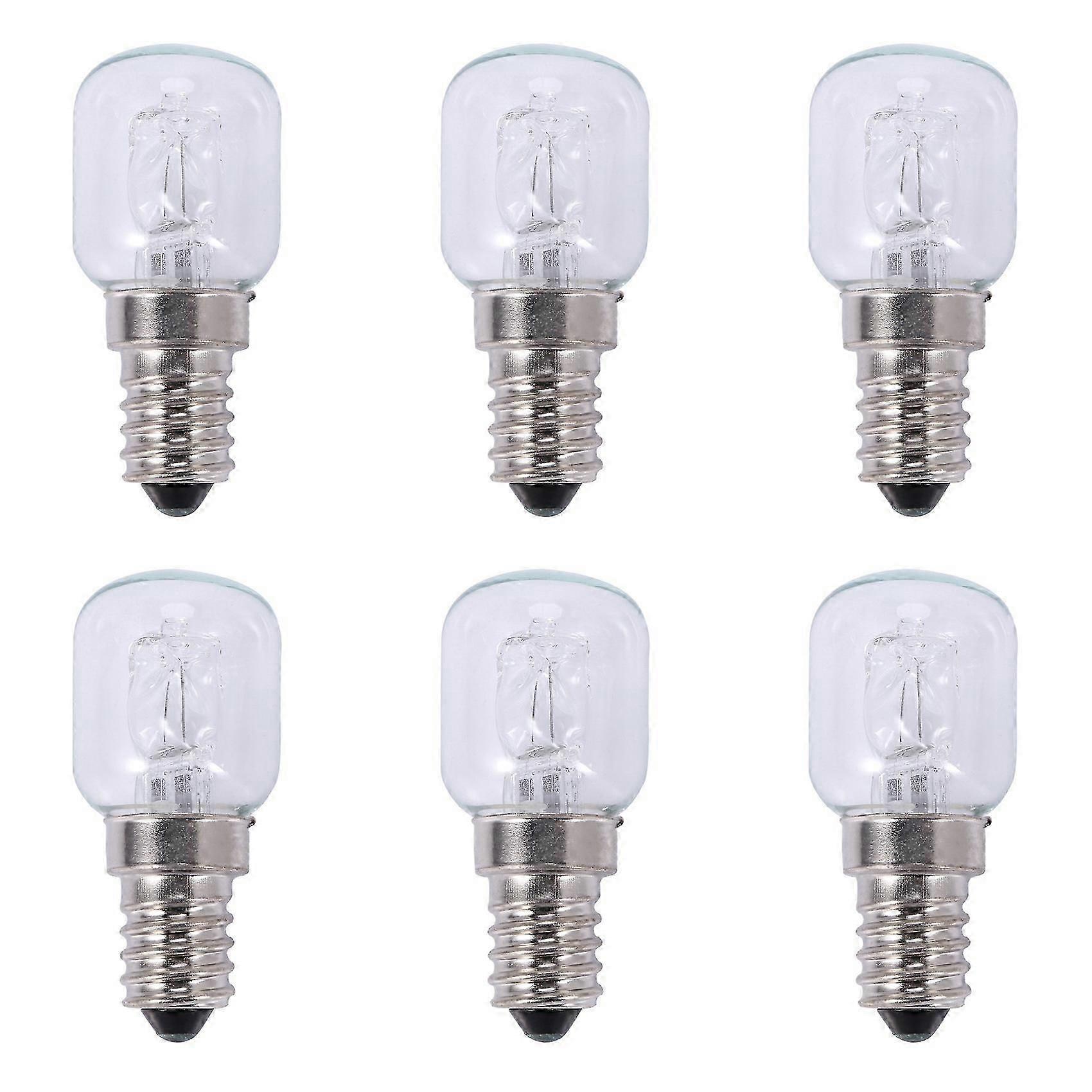 6er-pack E14 25 W Hochtemperatur-halogenbirne, 500 °c, 250 V, 25 W, Quarz