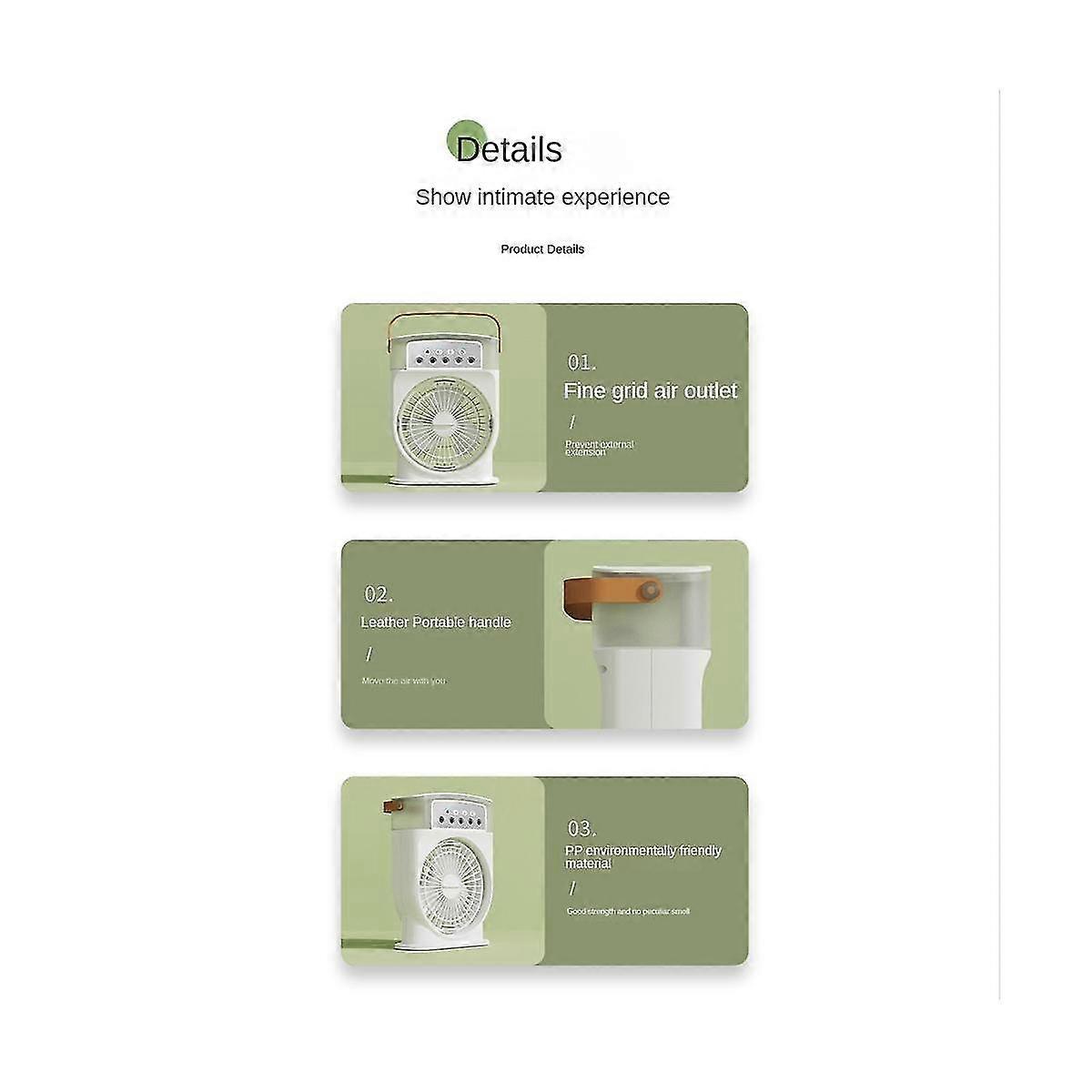 Tragbare Klimaanlage Ventilator 5 Löcher Spray Air Gurren Mini Persönlichen Ventilator Elektrische Ventilator Luftbefeuchter Tabl