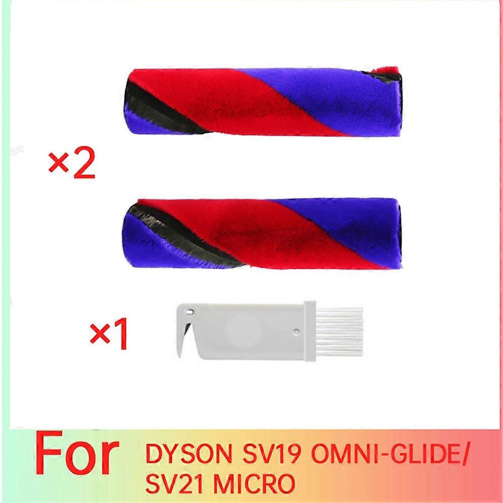 2-teiliges Hauptbürstenset Für Sv19 Omni-glide/sv21 Micro Staubsauger: Weiche Samt-doppelwalzenbürste