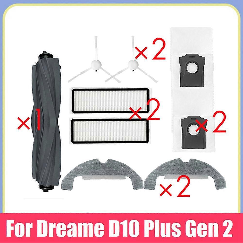 Gummibürste Für Dreame D10 Plus Gen 2 Rld32gd – Ersatzteile Und Zubehör: 2 Seitenbürsten, Hepa-filter, Tuch Und Staubbeutel