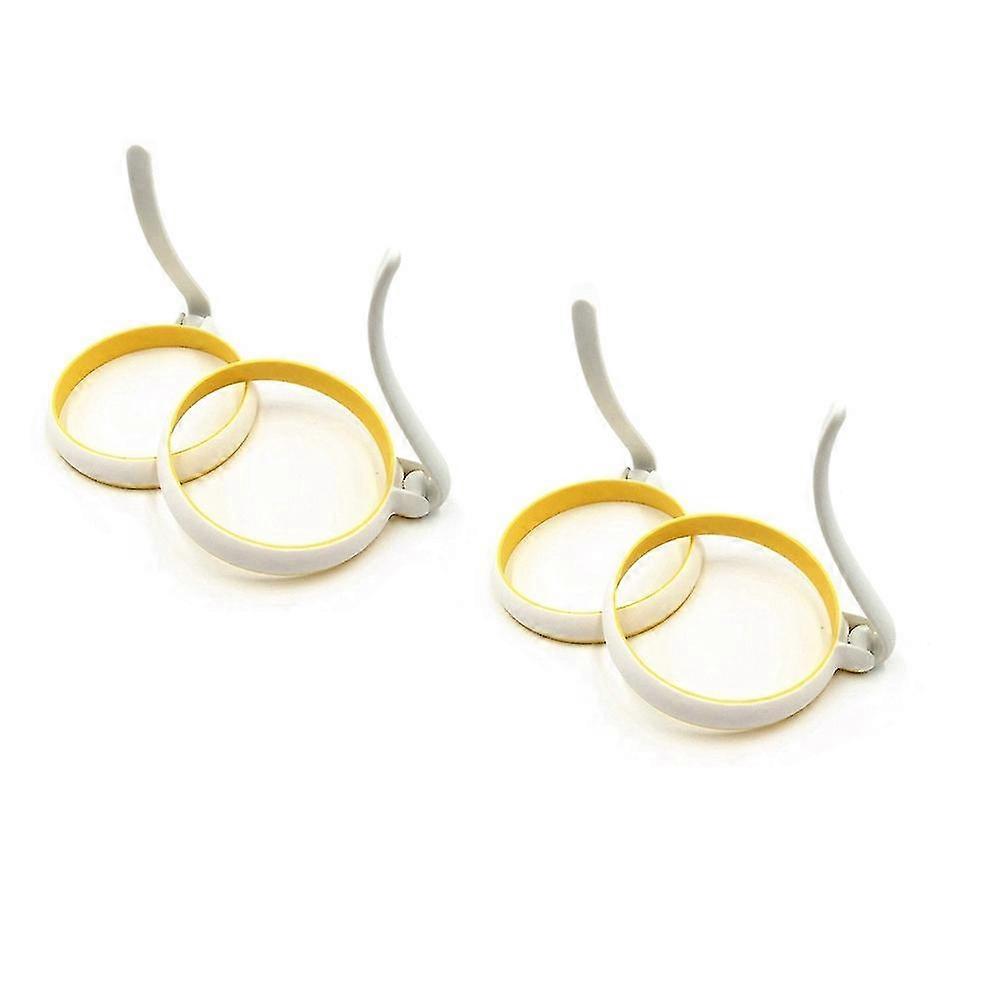 4-zoll-silikon-spiegelei-ring-set, 4er-pack, Runde Pfannkuchenform, Frühstückssandwich, Antihaftbeschichtet