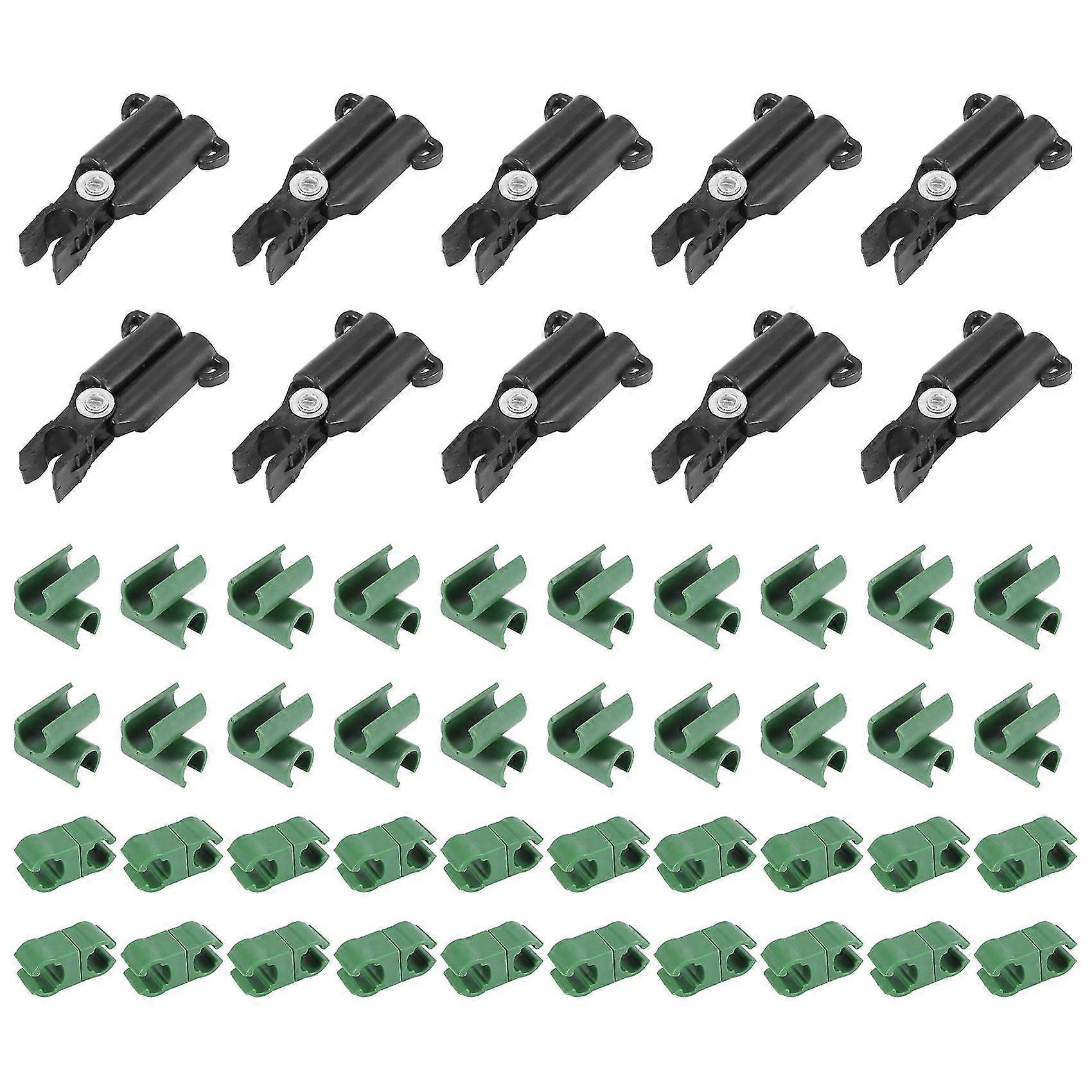 50 Stück Verstellbare Pflanzenspalier-verbindungsstäbe Für Gartenpfähle, Metall, Stahl, Pflanzenstützen, Clim