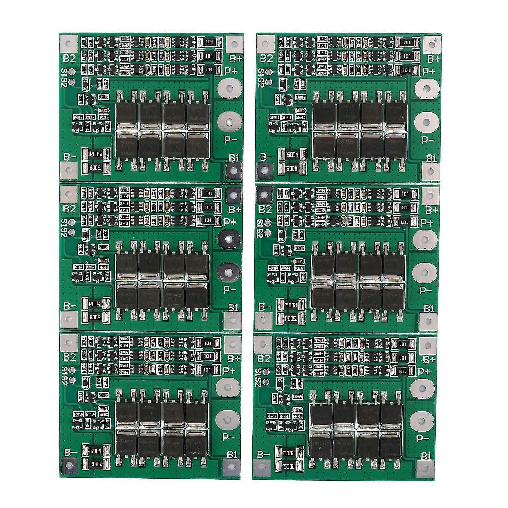 6 Stück 3s 25a Li-ion 18650 Bms Batterieschutzplatine 12,6 V Balance Batteriezellenpaket Court-circuit