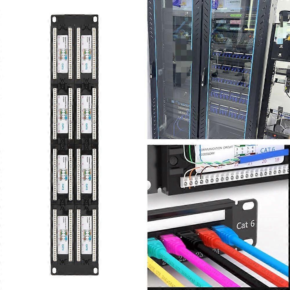 Klemmenblock, Daten-patchpanel, 19-zoll-netzwerkschrank-patchpanel, Hochgeschwindigkeit, 48-port-1ucat6-netzwerk-patchpanel Mit Modul Der Kategorie 6, 49,5 X 9 Cm