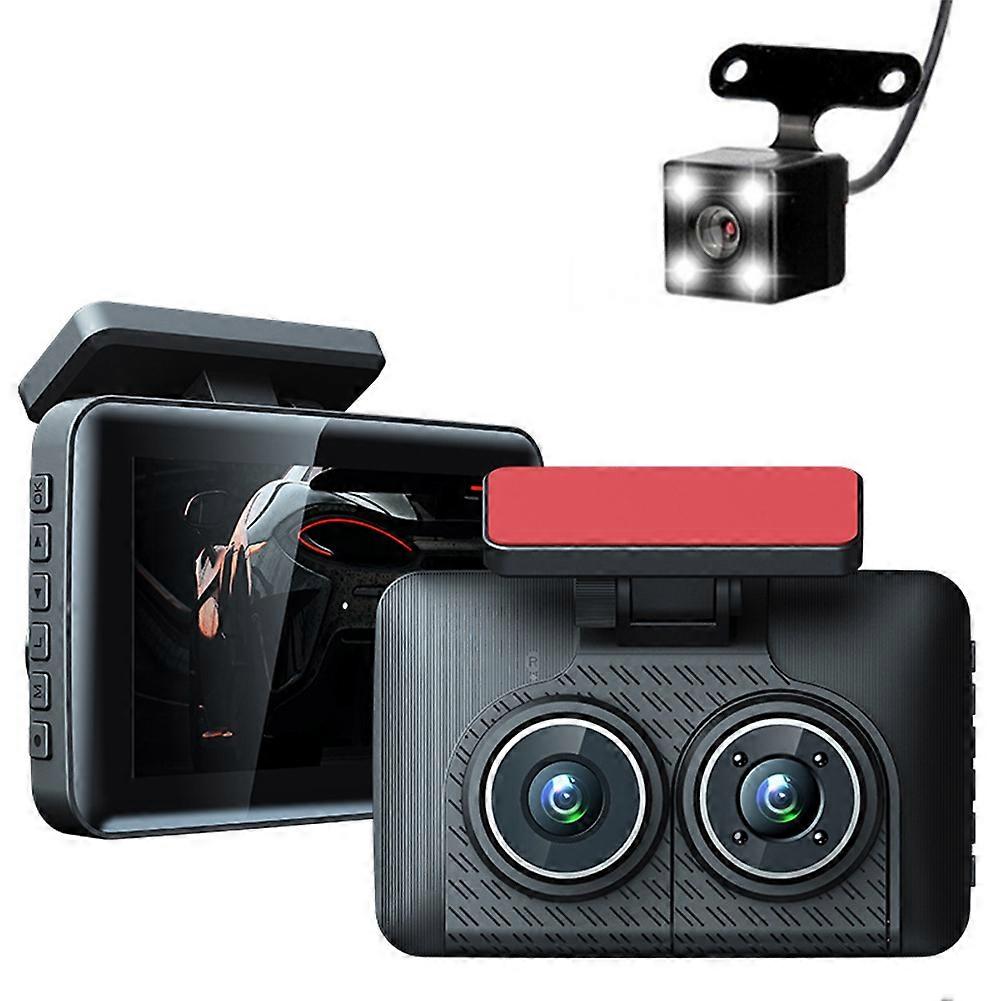 4-zoll-1080p-hd-ips-dvr-dash-kamera Mit Infrarot-nachtsicht, Weitwinkel Und Parküberwachungsfunktion Vorne