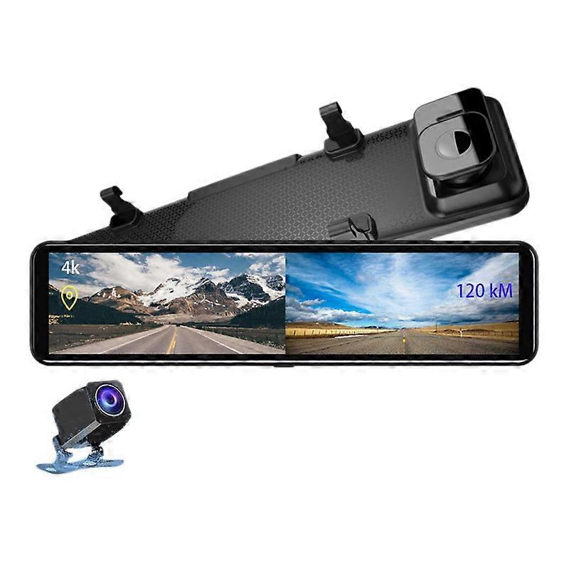 12 Zoll 4k Ultra Hd 2160p Imx415 Dashcam Mit Rückspiegel, Doppelobjektiv, Vorne Und Hinten, Auto-dvr