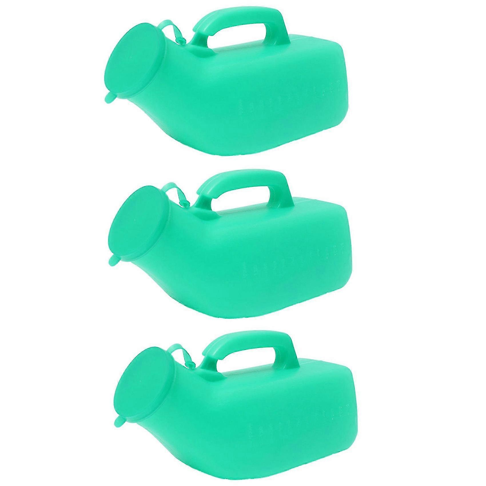 3er-pack Männliche Urinflasche Mit Deckel, Autoklavierbar, Für Reisen, Camping, Patienten, 1,2 L, Grün