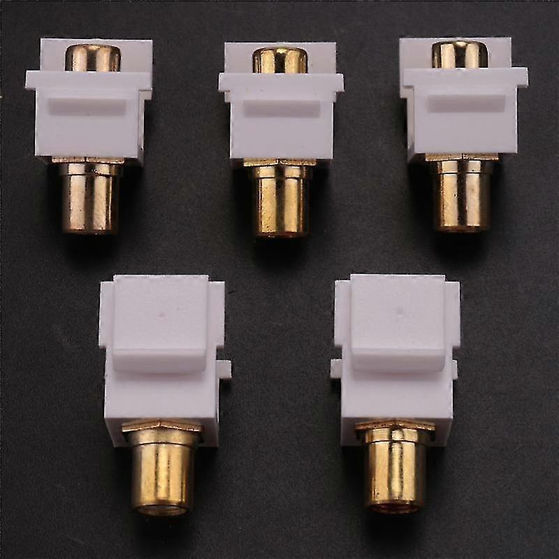 5er-pack Cinch-buchsen-einsatzstecker, Buchse, Snap-in-adapter, Anschluss Vergoldet Oder Inline-kupplung Für