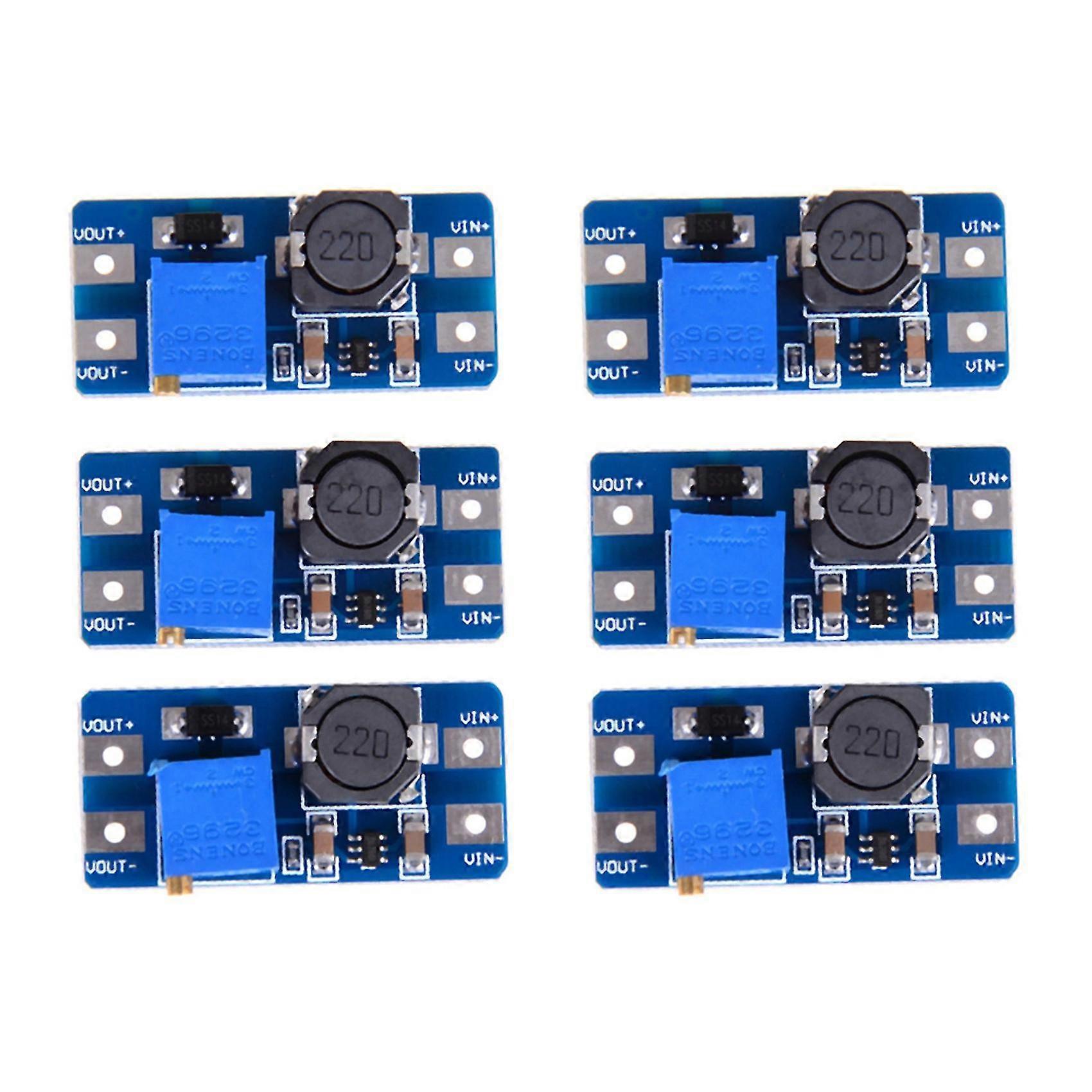 6 Stück Eingang 2v-24v Dc-dc 5v/9v/12v/28v Boost-konverter Einstellbare Step-up-stromversorgung Pc-karte Soft