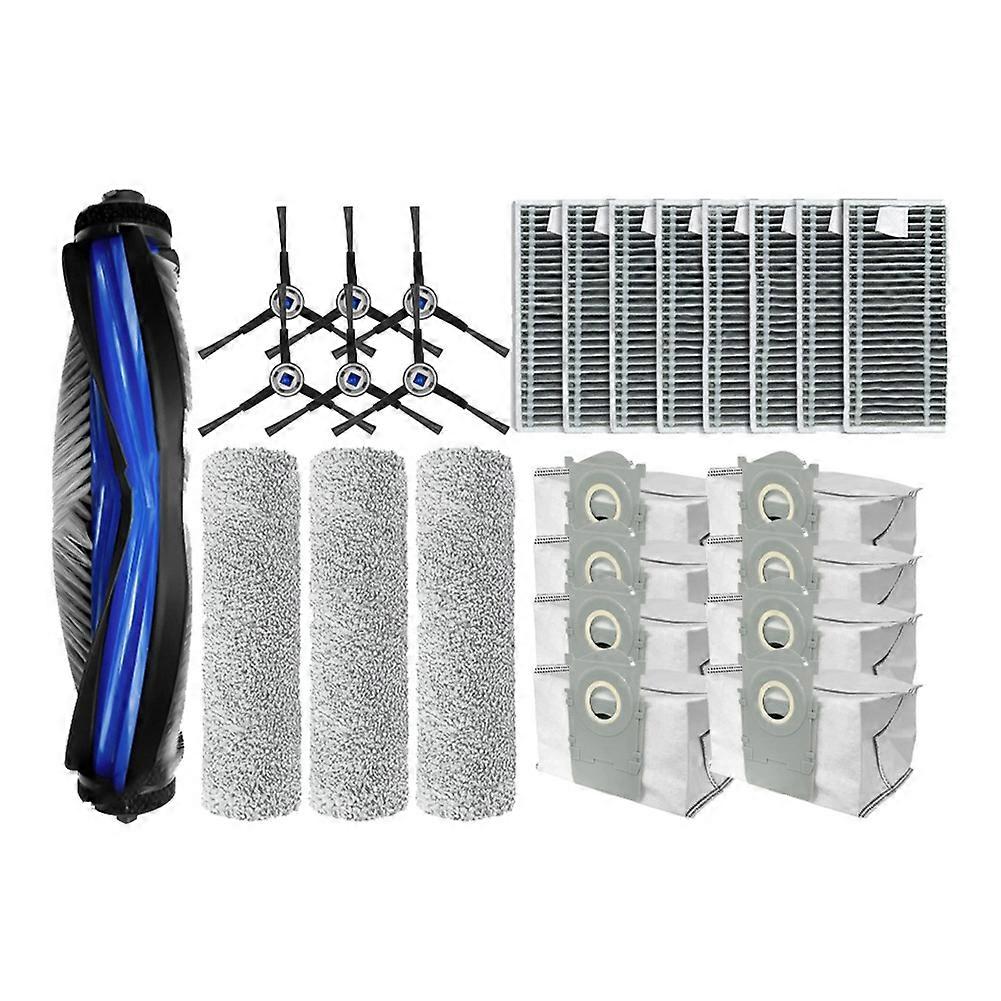 Ersatzteile Für Die Scheuersaugmaschine Ecovacs X8 Pro Omni: Hauptbürste, Hepa-filter, Trommel Und Staubbeutel.