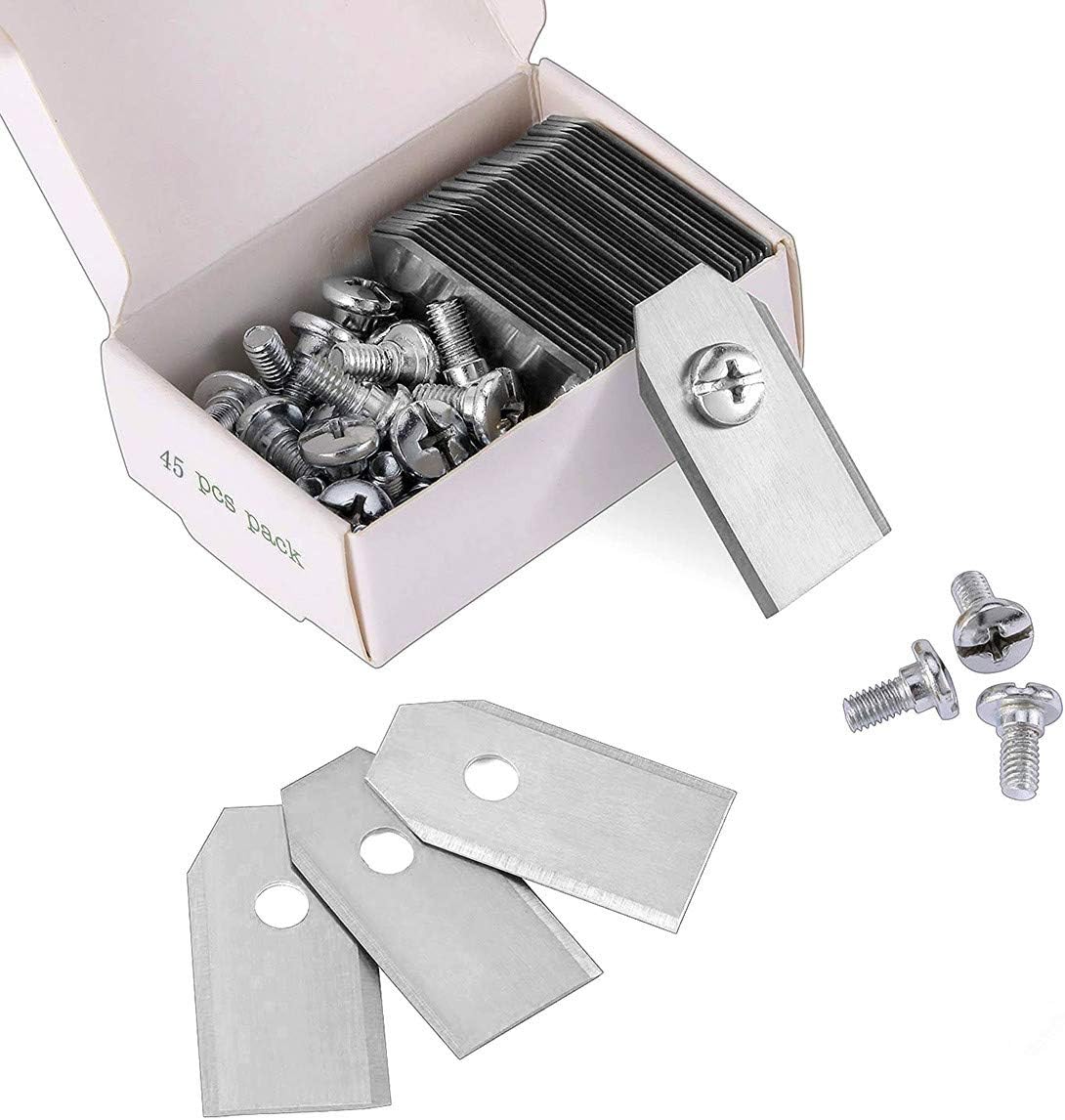 45 X Titan-messerklingen Für Alle Husqvarn/automower/yardforce/gardena Mähroboter (3g-0,75 Mm) Mit 45 Schrauben, Ersatzklingen Für Modelle 105,310,315,320,420,430x,r40i