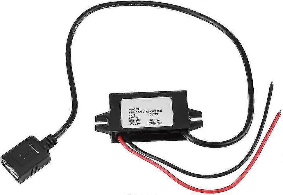 12 V/24 V Auf Usb 5 V 3 A Step-down-adapter, Wasserdichter Kabelkonverter