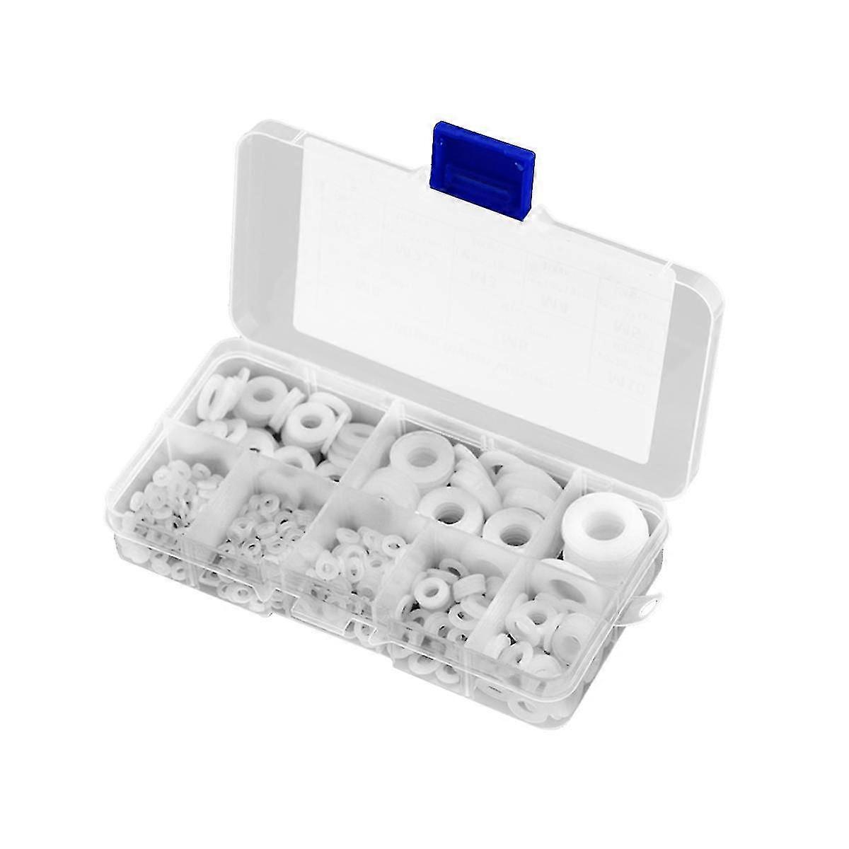 500-teiliges Nylon-flachdichtungsset M2 M2,5 M4m5 M6 M8 M10 O-ring-sortiment