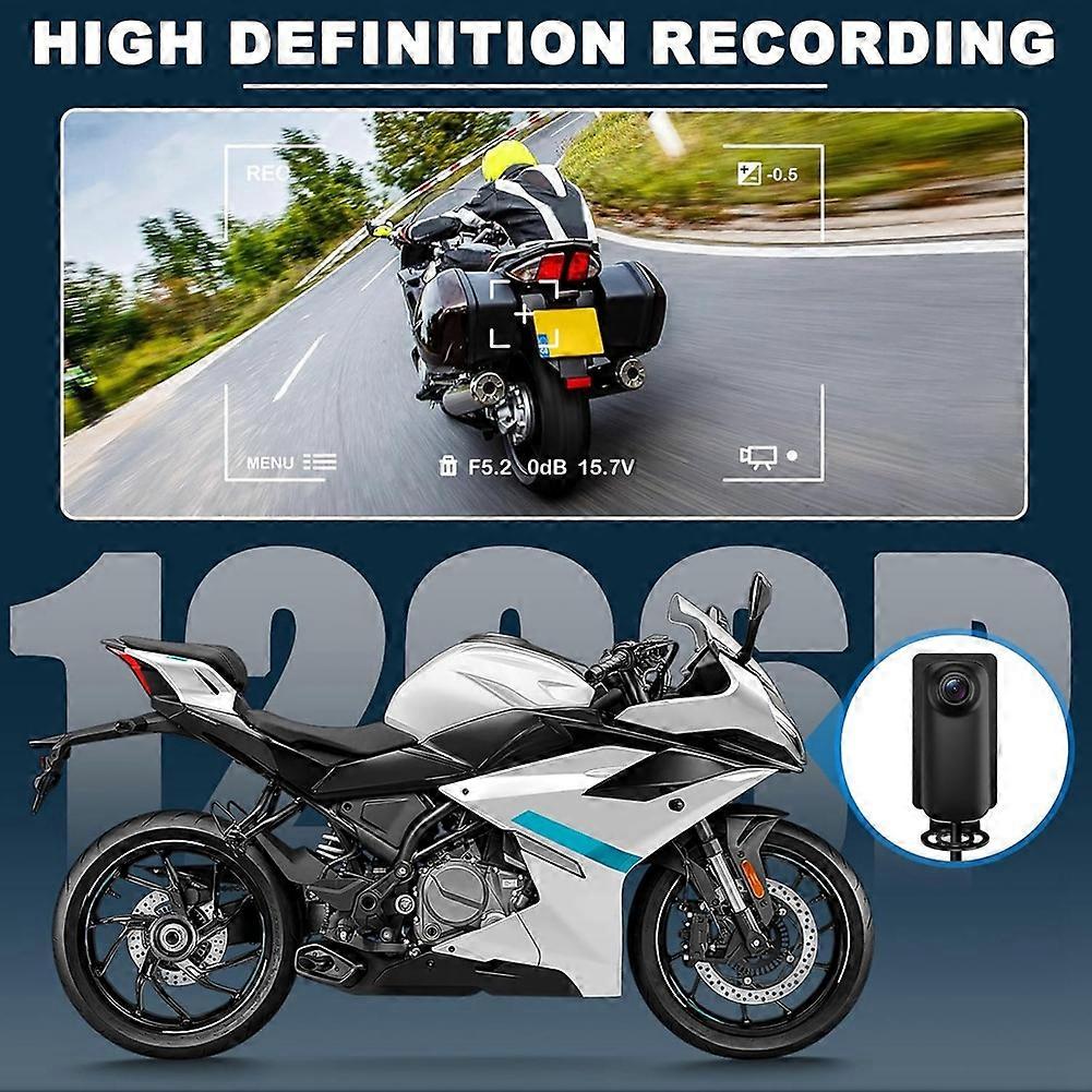 Motorrad-dash-kamera, 1296p Einzelobjektiv-fahrrekorder Mit Nachtsicht Für Motorräder/dreiräder/radfahrer (8–100 V)
