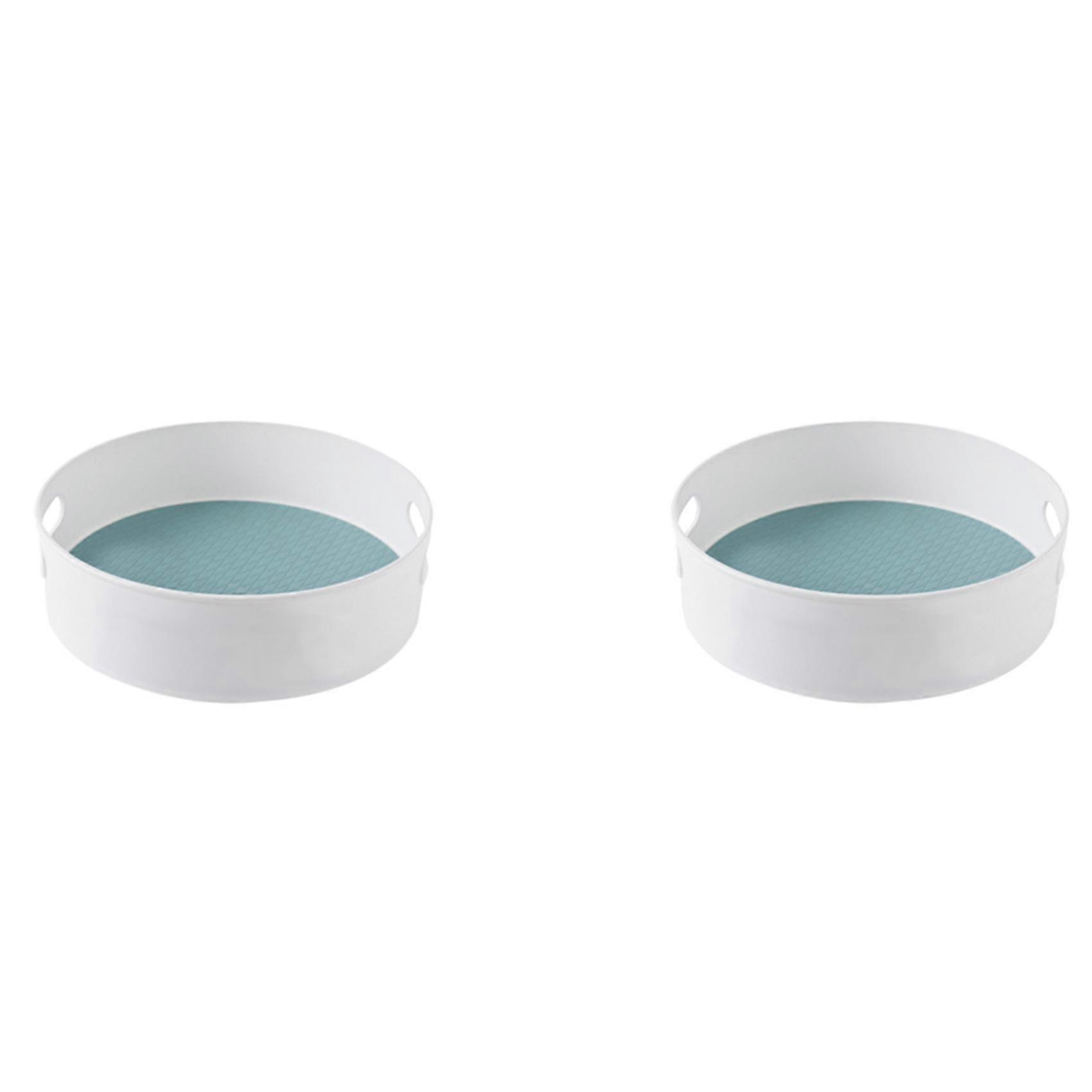 2x Deep Lazy Drehteller-vorratsbehälter Für Lebensmittel, Obst-display-tablett, Rotierender Organizer Für Die Küche, Speisekammer, Ca