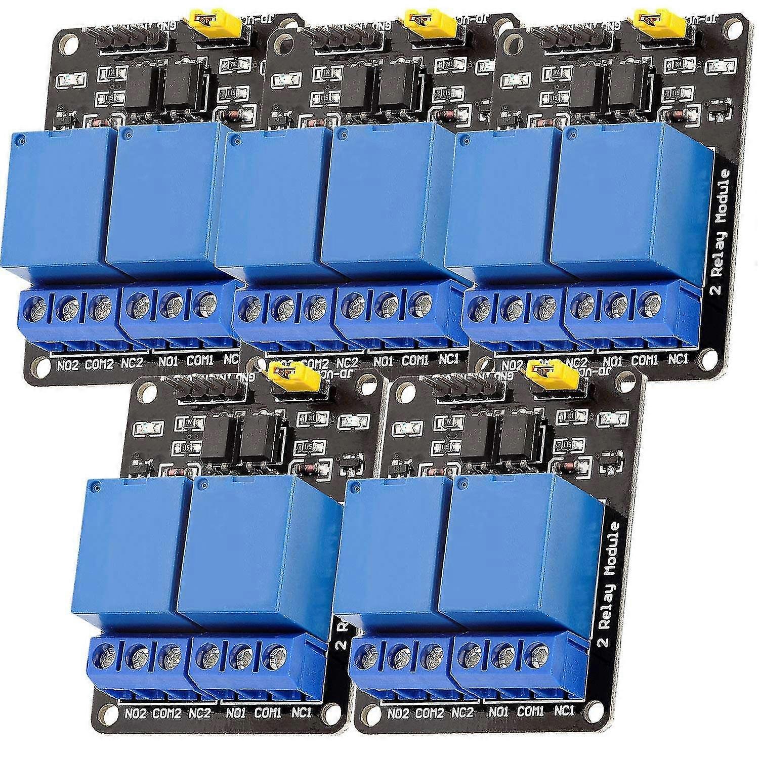 5-teiliges 5-v-2-relaismodul Mit Optokoppler-low-level-trigger, Kompatibel Mit