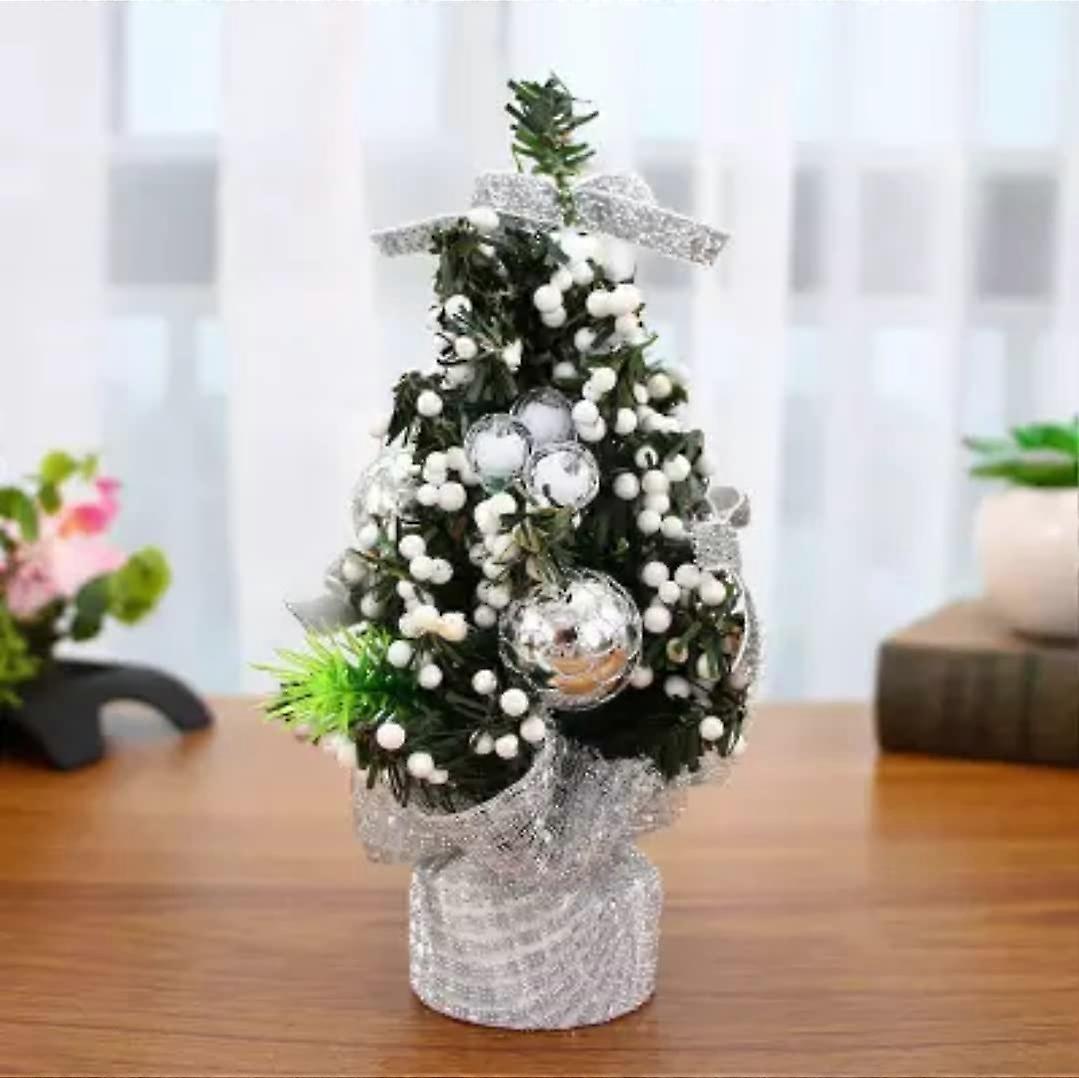 20 Cm Kleiner Geschmückter Weihnachtsbaum, Mini-künstlicher Weihnachtsbaumschmuck, Weihnachtsdekoration Für Den Innenbereich, Desktop-dekorationsbaum Für Weihnachtsdekoration