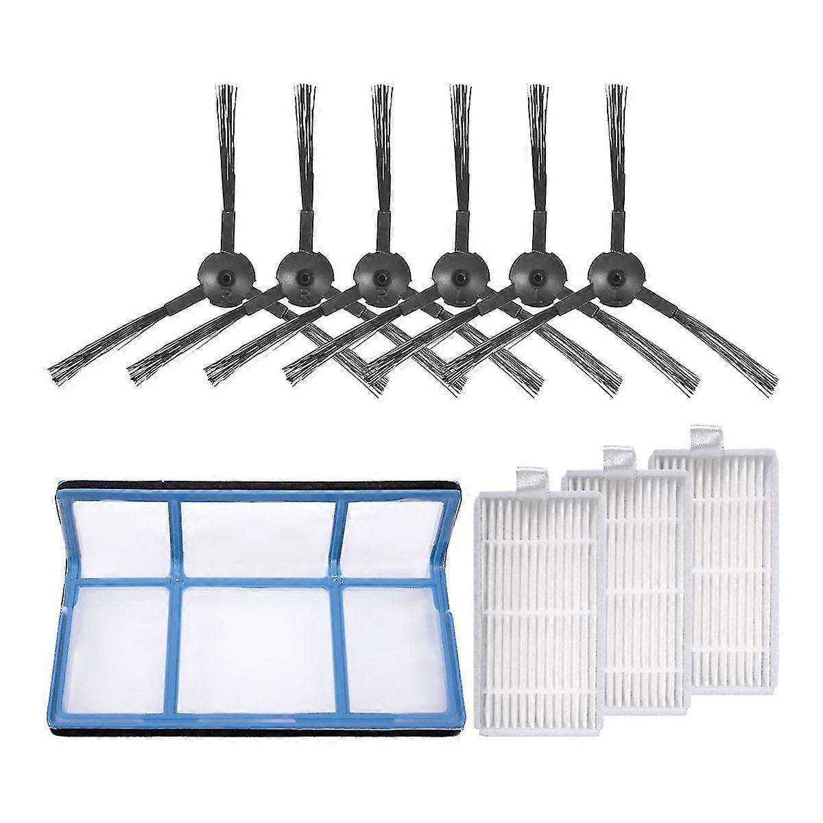 Ersatz Für V3 V3s V5 V5s V5s Pro Roboterstaubsauger, 1x Primärfilter + 3x Filter + 6x Seitenbürsten