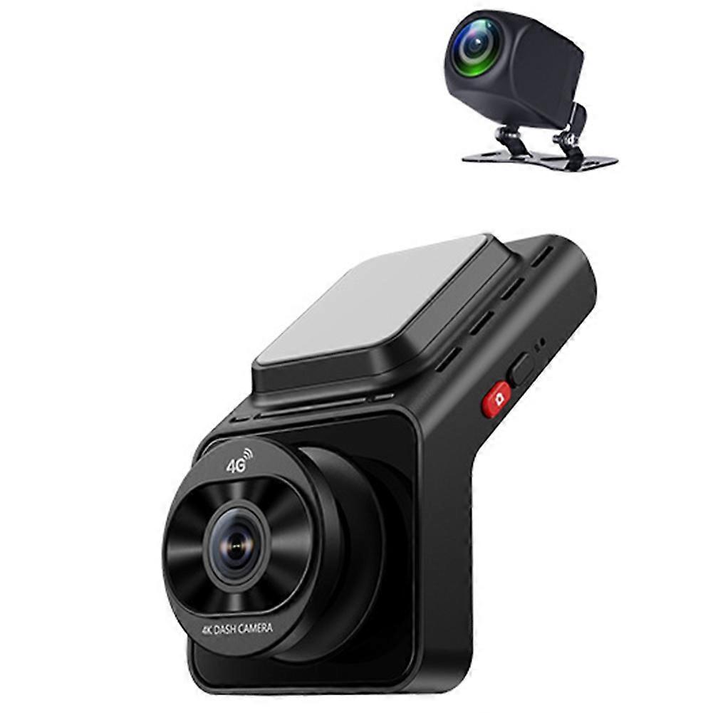 4g Lte Dashcam Mit Sim-karte, Live-streaming-app, Fernüberwachung, 4k+1080p-doppelobjektiv, Rückkamera Und Wlan-recorder.