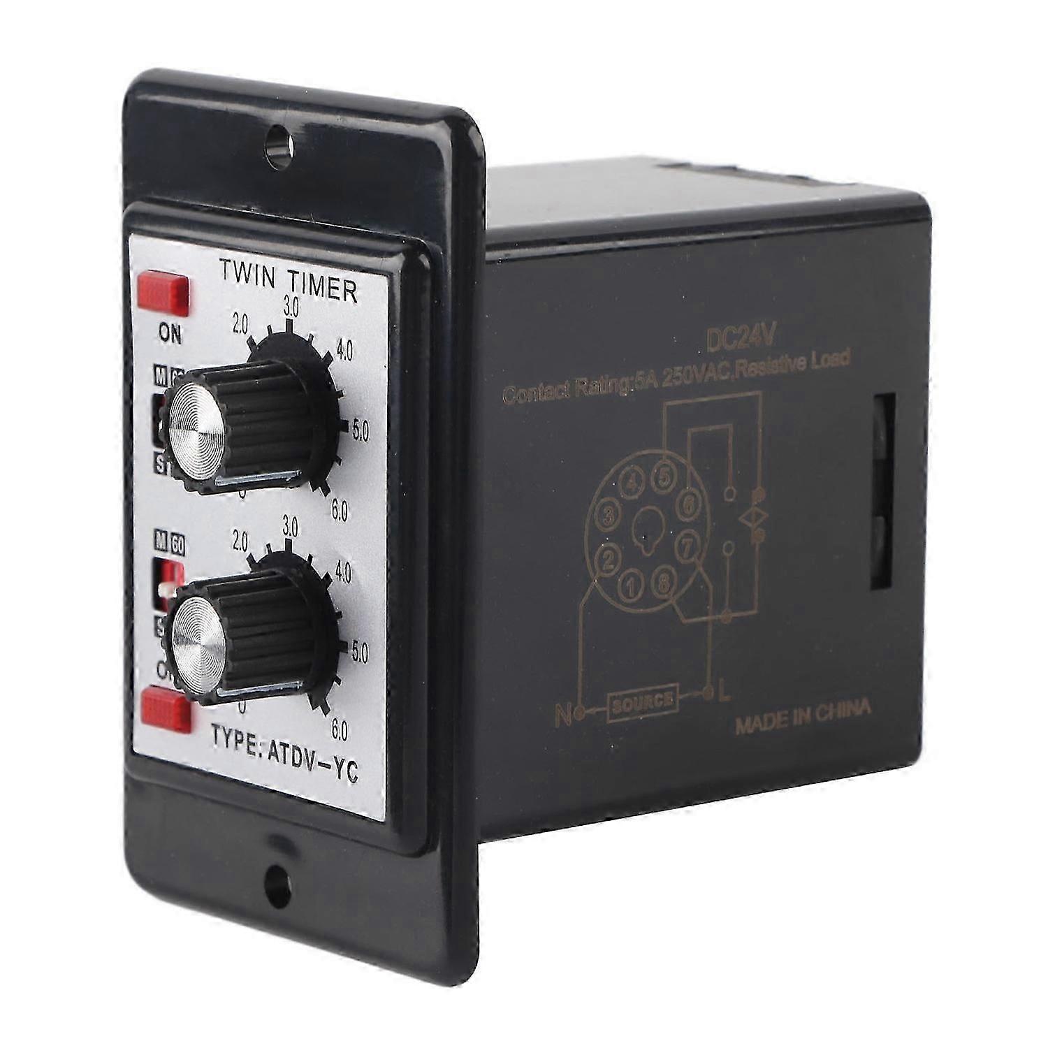 Dual-timer-relais-taste Ein/aus-steuerung Zeitschalter Atdv-yc 6s-60m (dc 24v)