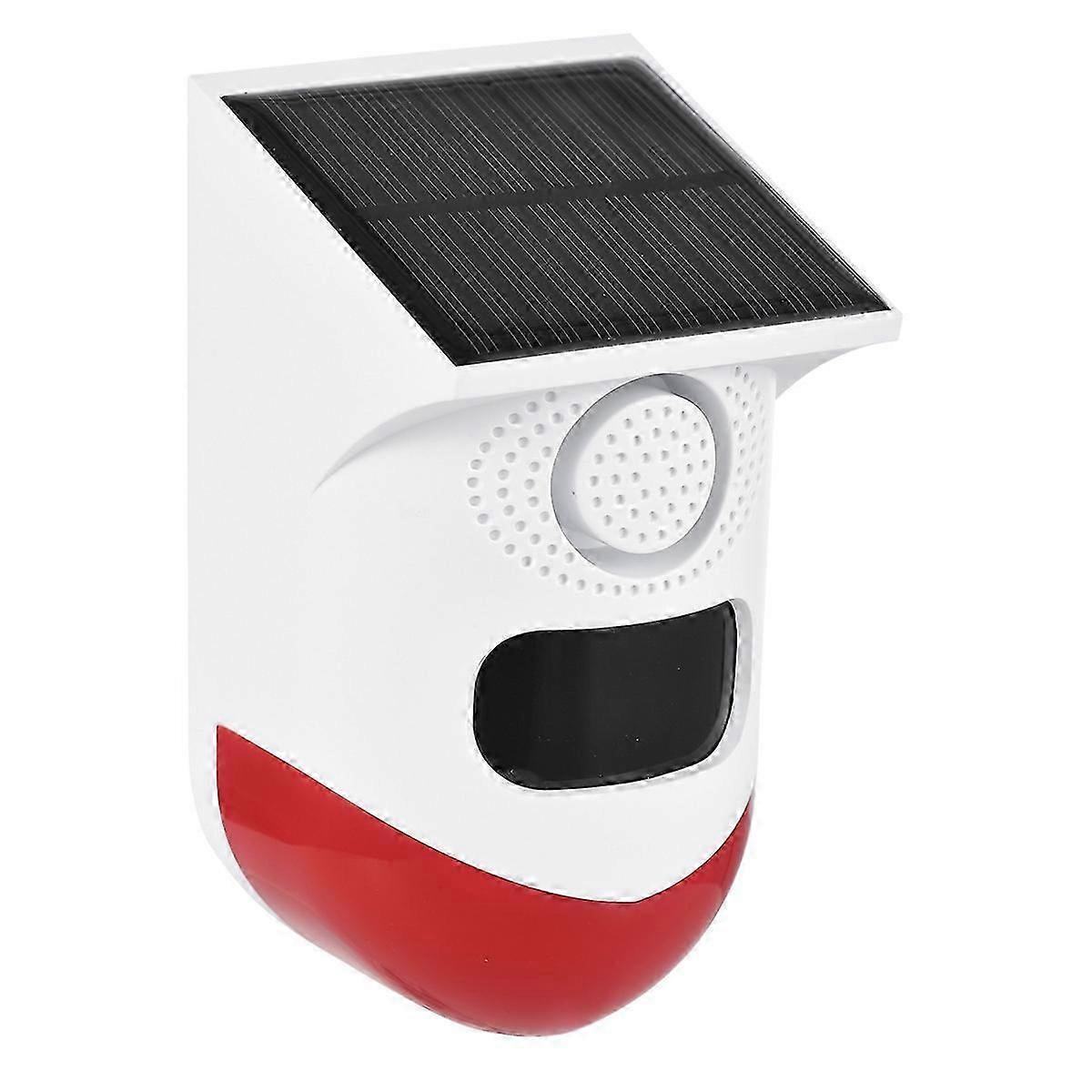 Solar-bewegungsmelder-alarm, 120 Db, Laute Sirene, Strobe-led-leuchten, Sound, Sicherheitsalarm, Wasserdichter Bewegungsmelder Für Den Außenbereich