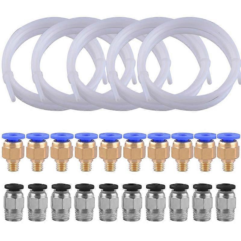 Ptfe-schläuche (1,5 M) Mit 10 Pc4-m6-anschlüssen Und 10 Pc4-m10-anschlüssen