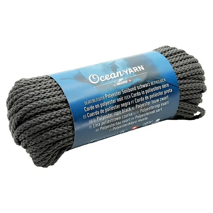 OceanYarn Polyester-Seil OCEANYARN (Länge: 20 m, Durchmesser: 3 mm, Belastbarkeit: 150 kg, Schwarz)
