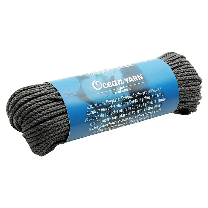 OceanYarn Polyester-Seil OCEANYARN (Länge: 20 m, Durchmesser: 2 mm, Schwarz)
