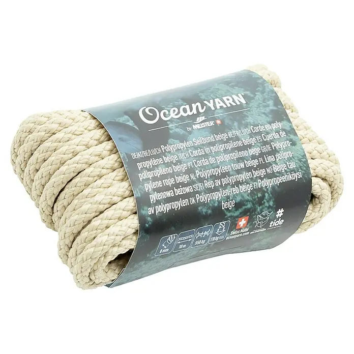 OceanYarn PP-Seil OCEANYARN (Länge: 10 m, Durchmesser: 8 mm, Belastbarkeit: 550 kg, Beige)