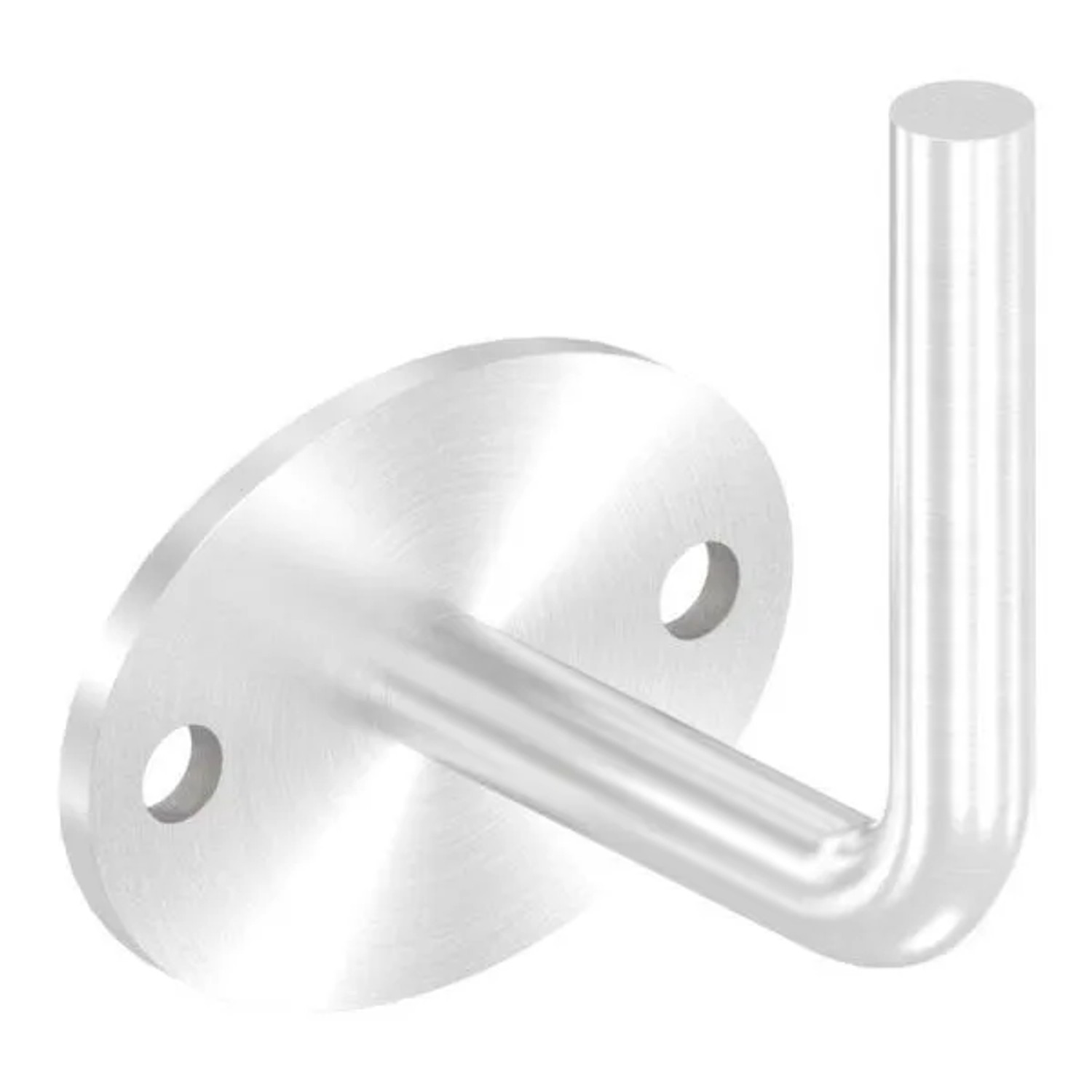 FeNau Handlaufhalter V2A Ronde 75x55x4 mm Bügel Ø12 mm Wandabstand 70 mm Anschweißbar