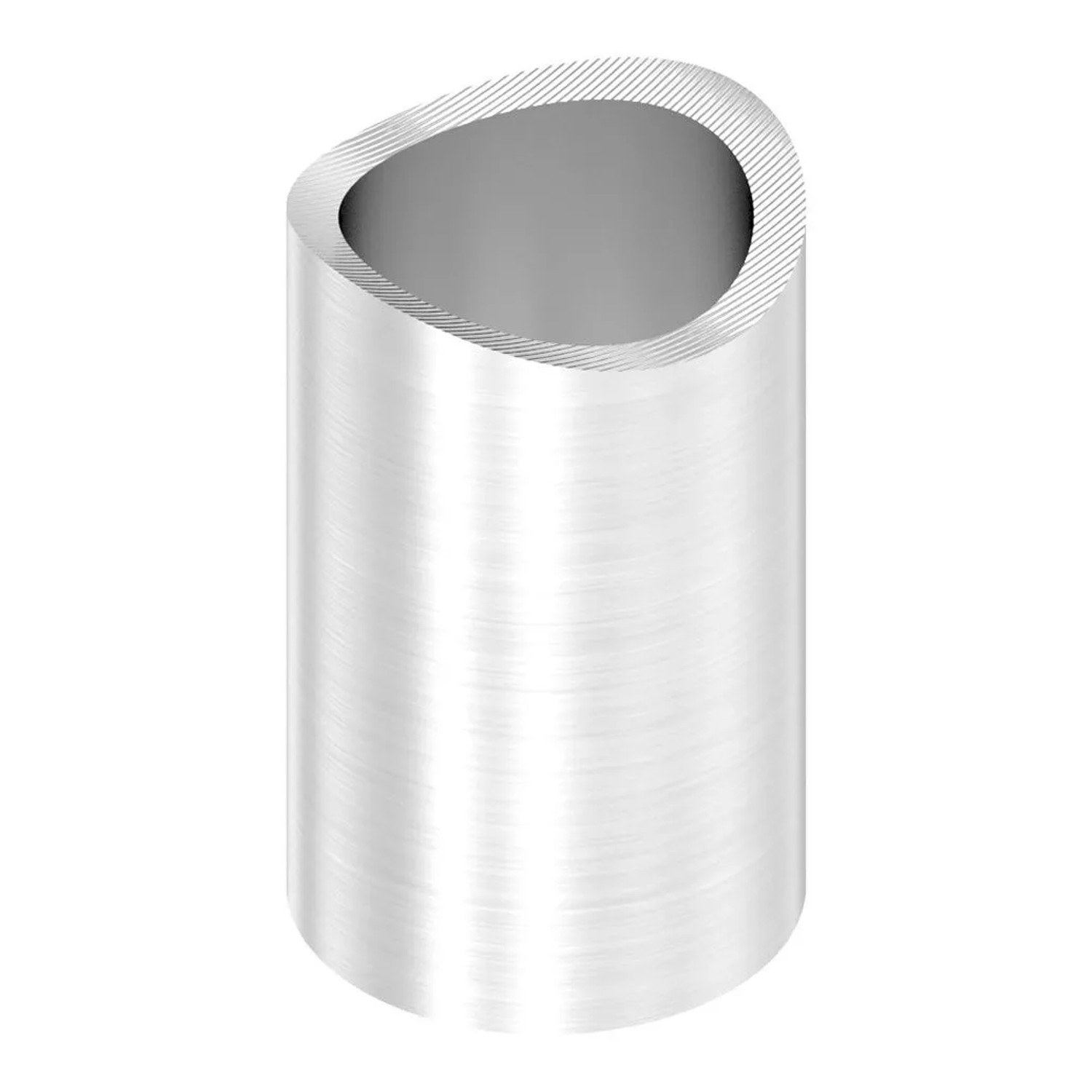 FeNau Distanzhülse Edelstahl V2A L 30 mm Für Rohr Ø 42,4 mm Einseitig Ausgefräst