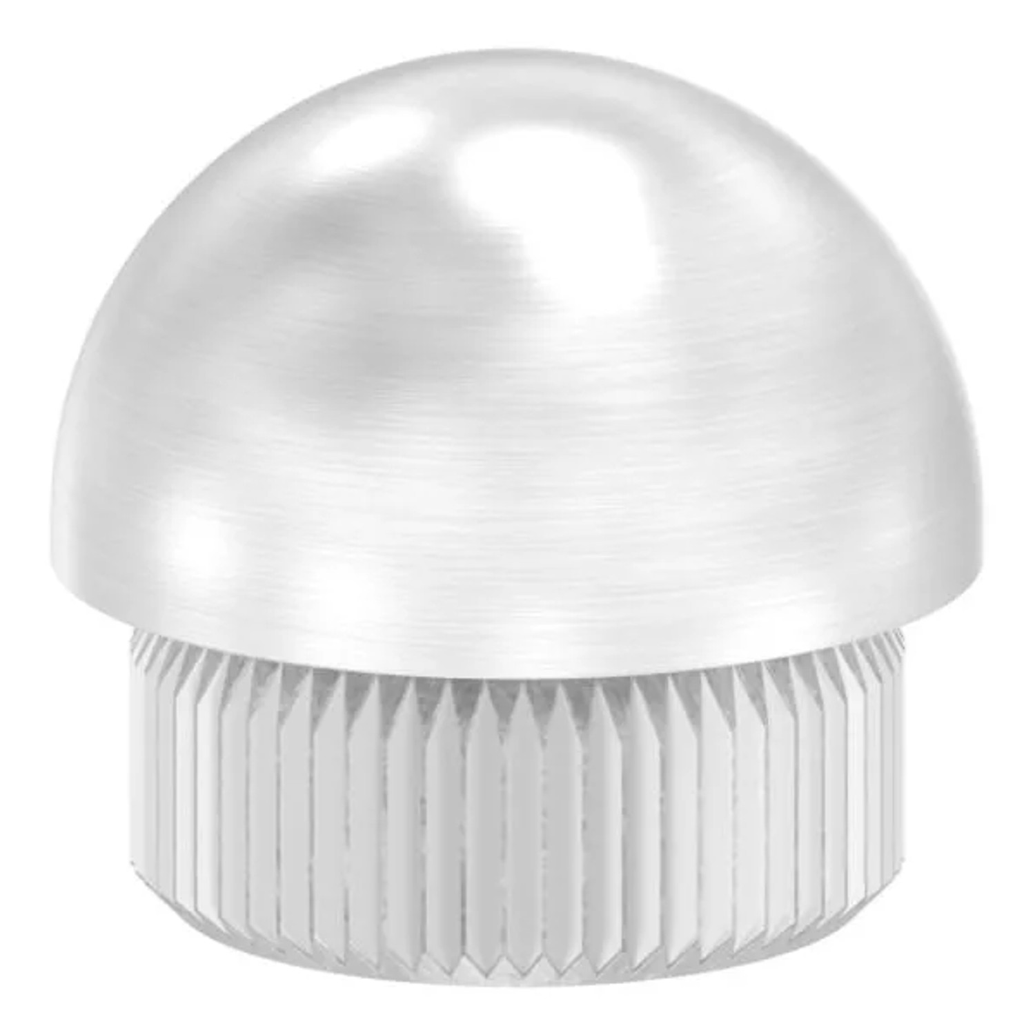 FeNau Einsteckkappe Edelstahl V2A Für Rohr Ø 21,3 mm Wandstärke 2,0 mm Halbrund Zum Einschlagen