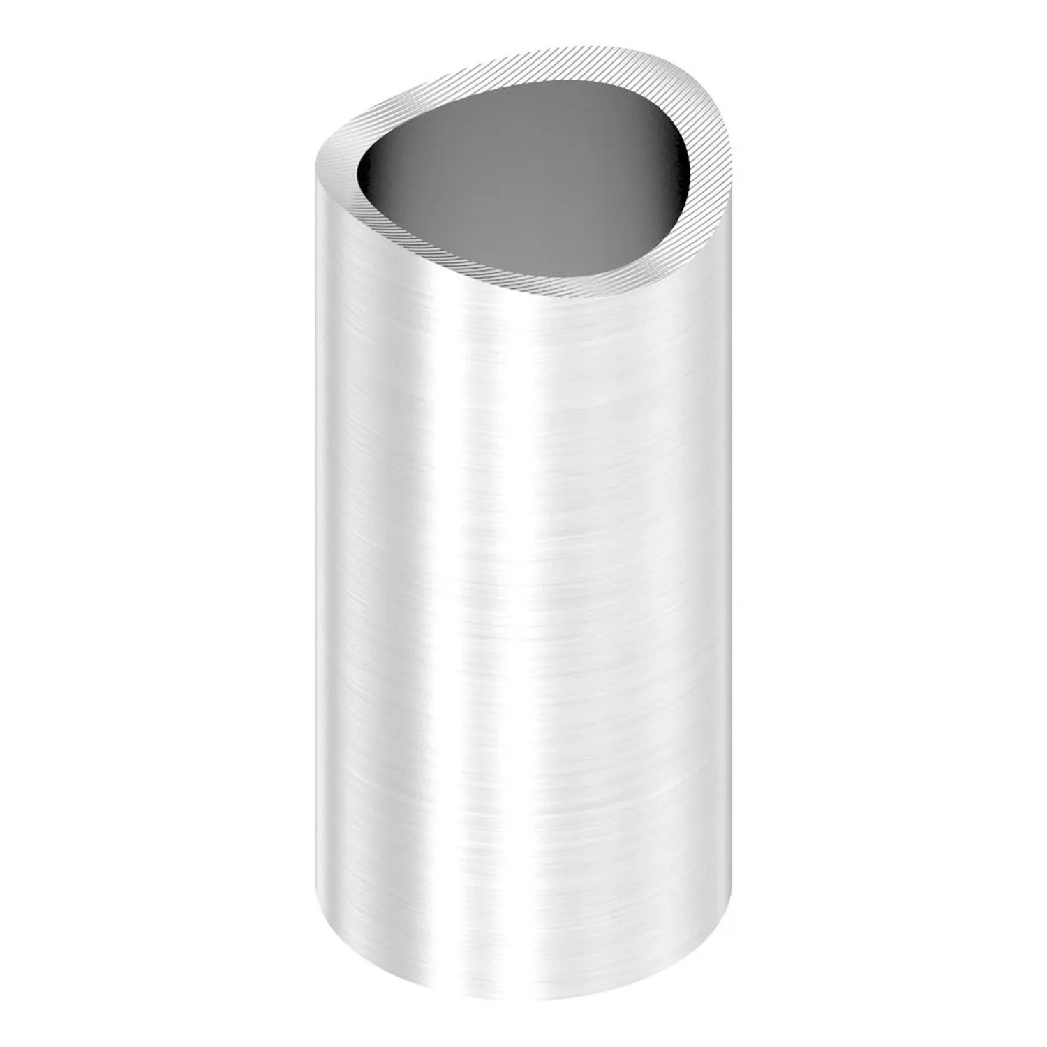 FeNau Distanzhülse Edelstahl V2A L = 40 mm Für Rohr Ø 42,4 mm Einseitig Ausgefräst