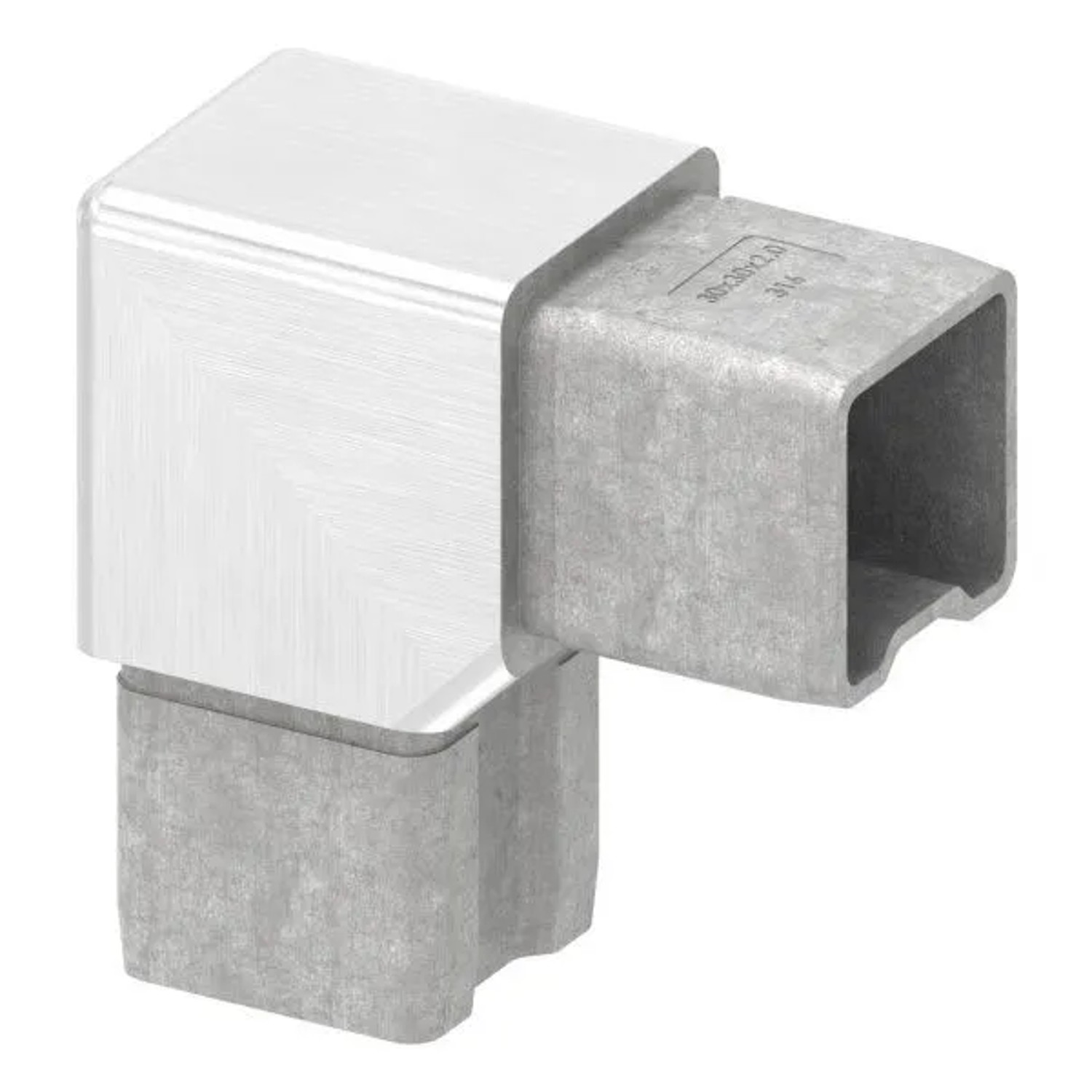 FeNau Eckverbinder V4A Für Vierkantrohr 30 X 30 X 2,0 mm 90 Grad