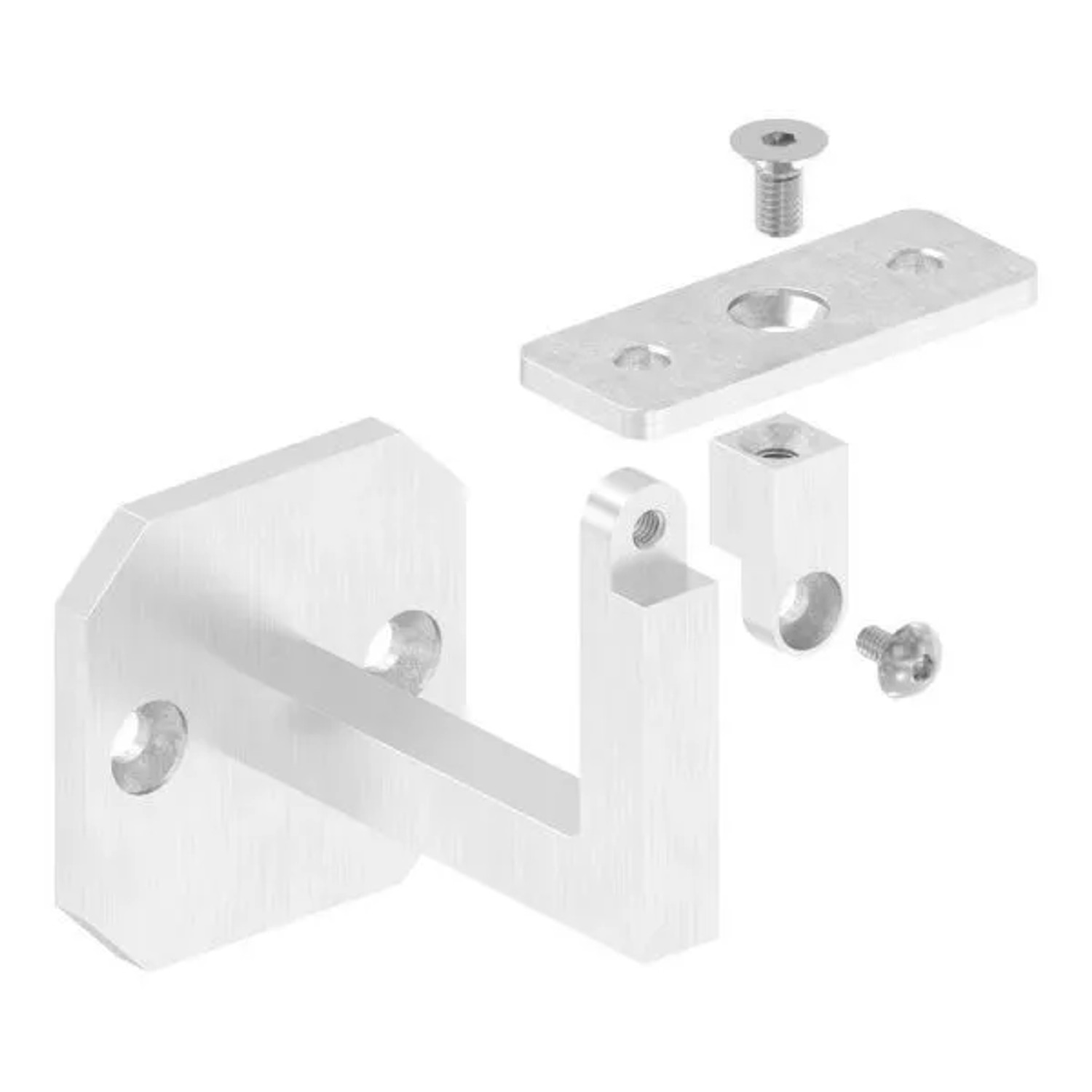 FeNau Handlaufhalter Eckig Mit Gerader Halteplatte