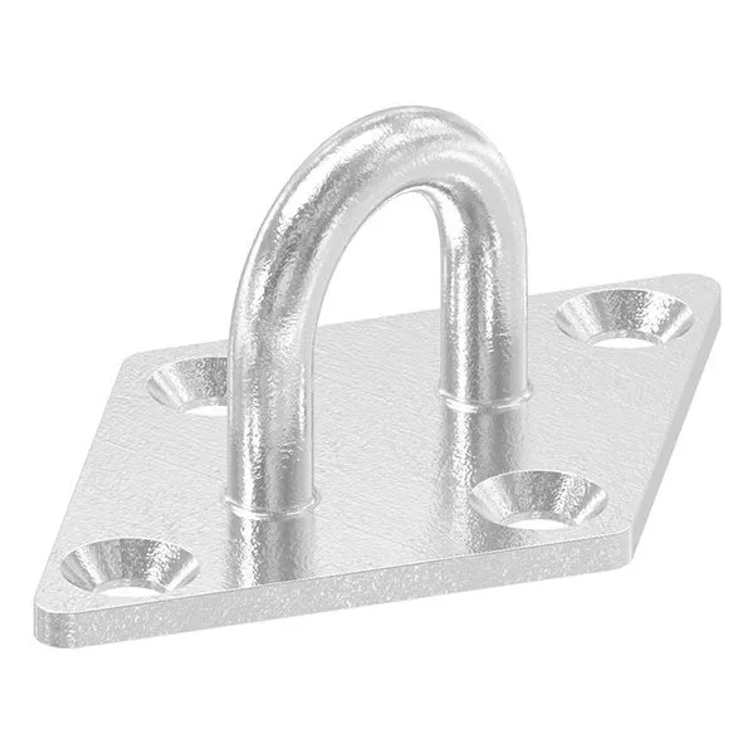 FeNau Befestigungsöse Edelstahl V4A Rundeisen Ø 5 mm Quadratische Platte 4 Bohrungen