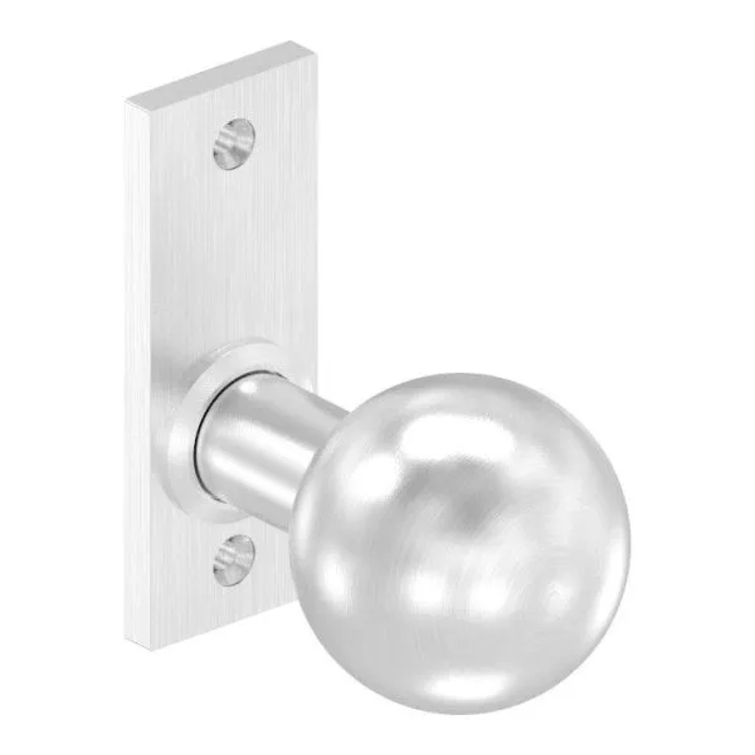 FeNau Türknopf Edelstahl V2A Ø 50 mm Geschliffen Mit Kurzschild Feststehend