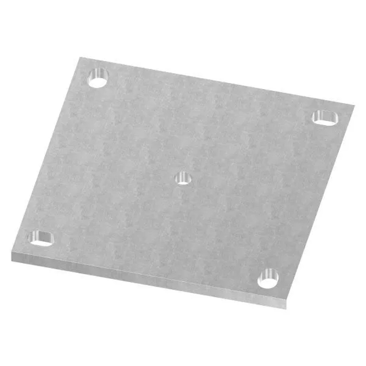 FeNau Ankerplatte Stahl Roh 200x200x10 mm Mit Langlöchern