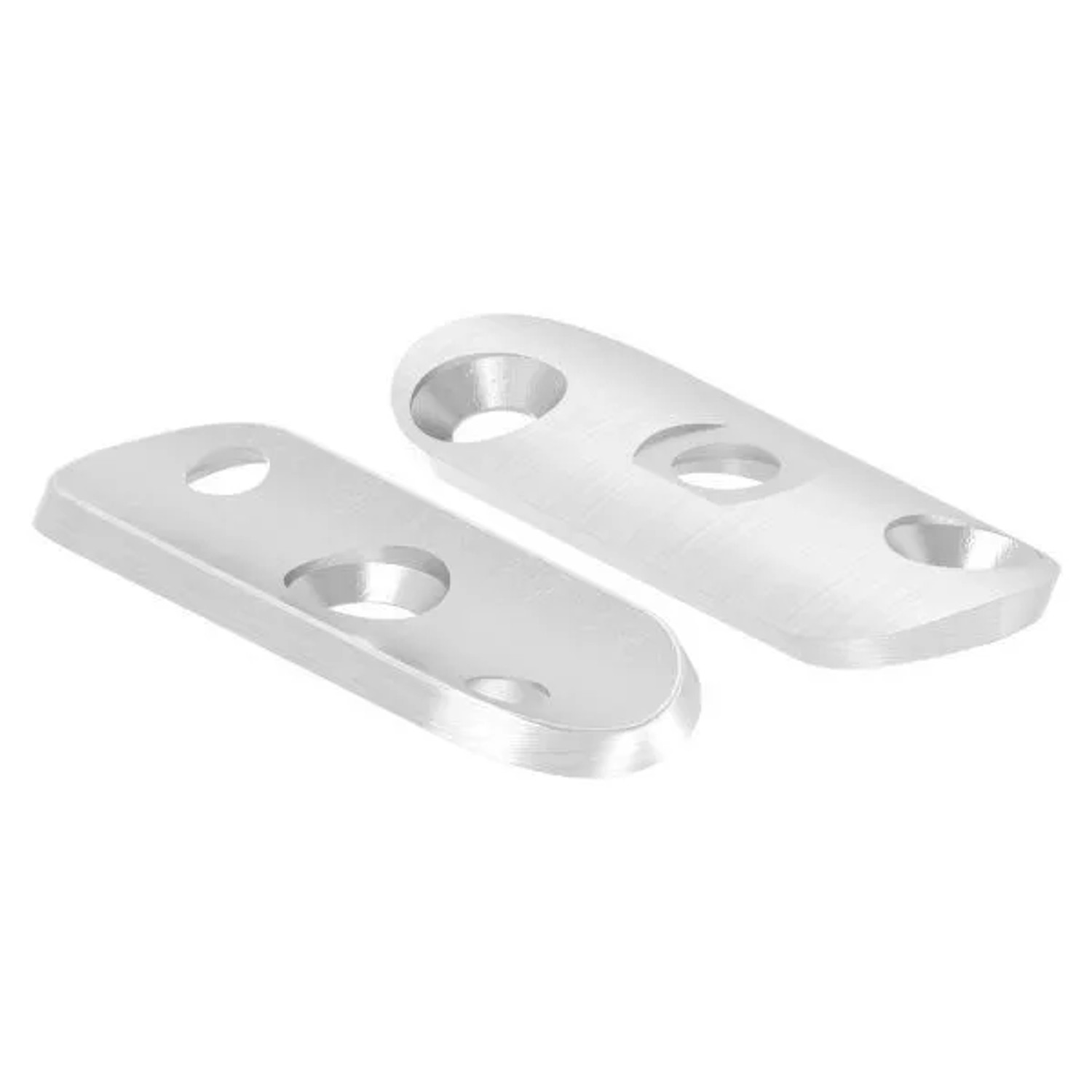 FeNau Handlaufanschlussplatte V2A 63 X 25 X 4 mm Für Rohr 42,4 mm Versetzt Gesenkt