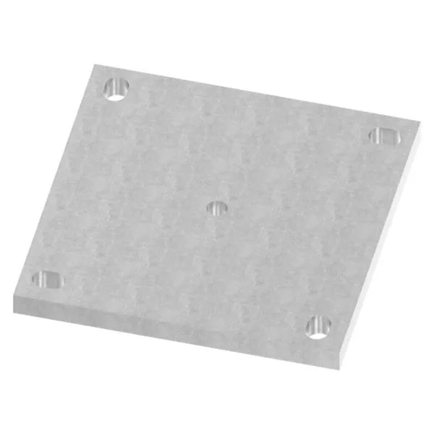 FeNau Ankerplatte Stahl Roh 200 X 200 X 15 mm Mit Langlöchern
