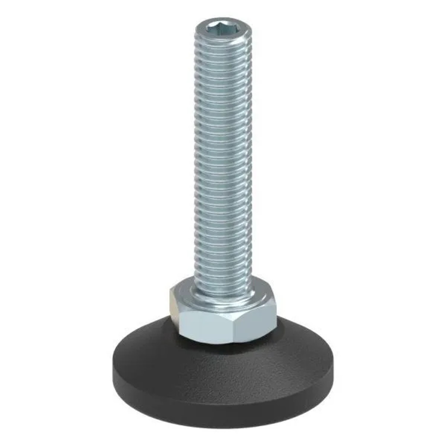 FeNau Stellfuß Stahl/Kunststoff M10x50 Fuß-Ø 38 mm Mit Innensechskant