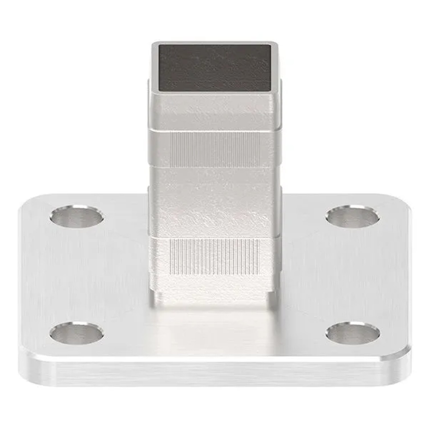 FeNau Wand- Und Bodenanker Edelstahl V2A Für Rohr 40x40x3,0 mm Platte 100x100 mm Mit Rändelung
